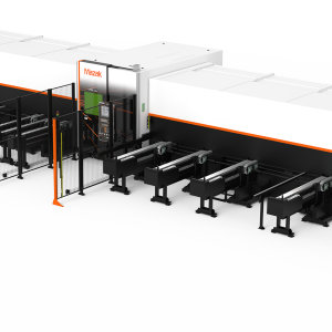 FG-220 pipe laser cutter with multi-axis 3D fiber laser and solid-state cutting system for long-length tube machining.