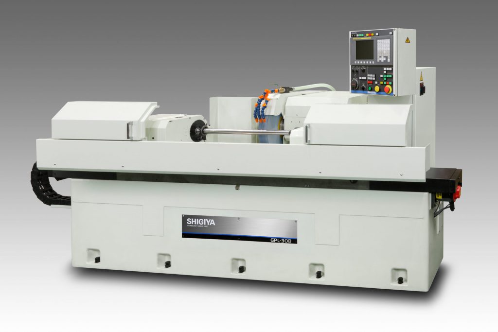 Shigiya GPL-30; Shigiya GPL-30B compact CNC cylindrical grinder for small parts grinding with high-precision machining and automation support.
