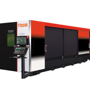 Mazak Optiplex 4020 Bevel cutting machine with integrated bevel and laser cutting, using SmoothBEVEL CNC system and 20 kW SmoothCUT laser.