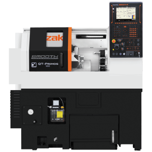 Mazak QTE-100 tooling CNC lathe with Mazatrol SmoothEz Control, automation compatibility, and contract manufacturing machine capability.