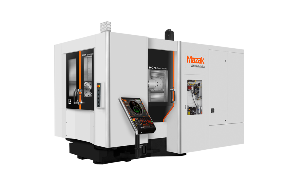 Mazak HCN-5000 horizontal machining center with rigid horizontal mill construction and Mazak engineering for speed, accuracy, and automation.
