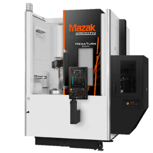 Mazak Mega Turn 500 heavy-duty CNC lathe with Smooth CNC control for contract manufacturing machines and large-part machining.