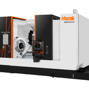Mazak Slant Turn 500 high-torque CNC turning lathe with Smooth CNC control, custom tooling, and contract manufacturing machine compatibility.