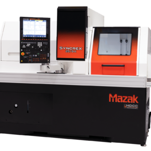 Mazak Syncrex 38/9X Mazak Swiss lathe for Swiss-style turning and high-precision CNC turning with Smooth CNC control.