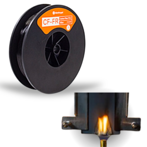 Carbon Fiber FR industrial carbon fiber filament for flame retardant composite printing and fire-safe structural manufacturing applications.