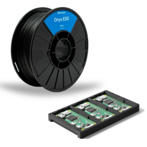 Onyx ESD carbon fiber nylon used as ESD-safe 3D printing material for precise 3D parts and advanced additive manufacturing applications.