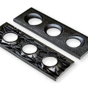 Accura AMX Tough FR V0 Black high-impact, flame-retardant SLA 3D printing material for aerospace and industrial applications.