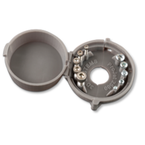 3D printed Functional prototyping resin component made with VisiJet M2R-GRY resin, showcasing rigid gray photopolymer with smooth surface finish.