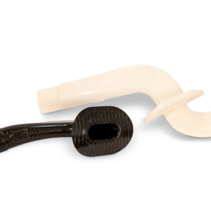 Accura AMX Durable Natural 3D printed parts showcasing high-strength, flexible resin for industrial tooling and production applications.