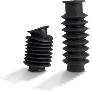 VisiJet M2 EBK flexible 3D printing material with elastomeric black resin for rubber-like 3D parts and smooth surface finishes.