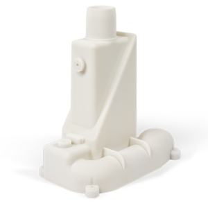 3D printed part using VisiJet M2R-WT rigid white photopolymer, a high-strength 3D printing material and ProJet MJP 2500 compatible resin for functional prototyping and medical-grade 3D applications.