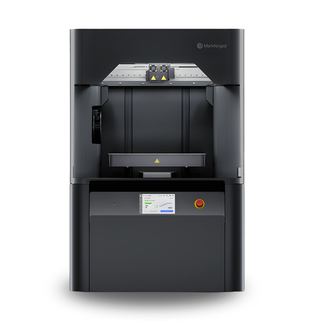 Markforged FX10 industrial composite and metal 3D printer with modular system and continuous fiber reinforcement for precision manufacturing.
