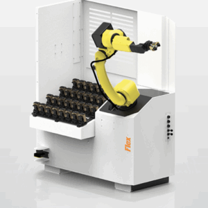 Agile Flex 12V compact loading system and CNC tool loading cell, providing manufacturing automation solutions for smaller CNC machine centers