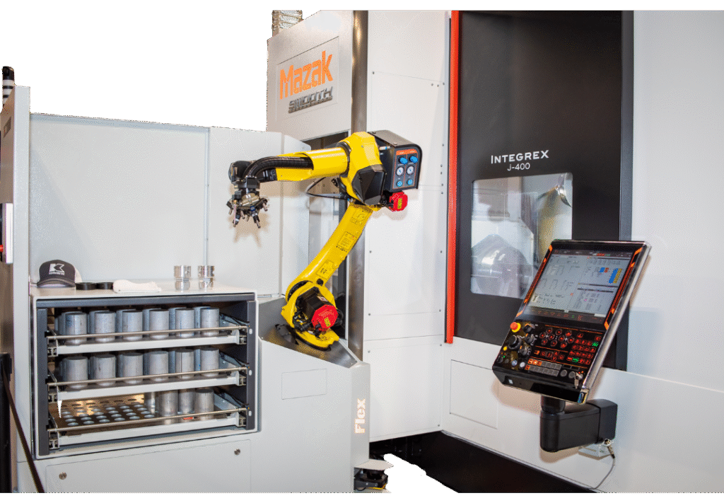 Agile Robotic System loading a Mazak Integrex CNC machine